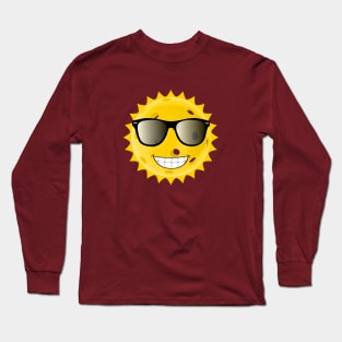 Cool Pickleball Sunshine Face Long Sleeve T-Shirt